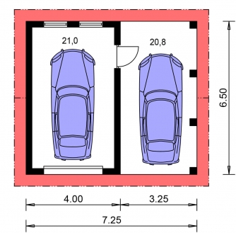 Floor plan of ground floor - GARÁŽ D PLUS